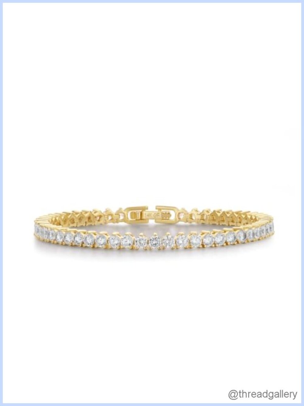 14K Gold Filled Tennis Bracelet with Cubic Zirconia for Women